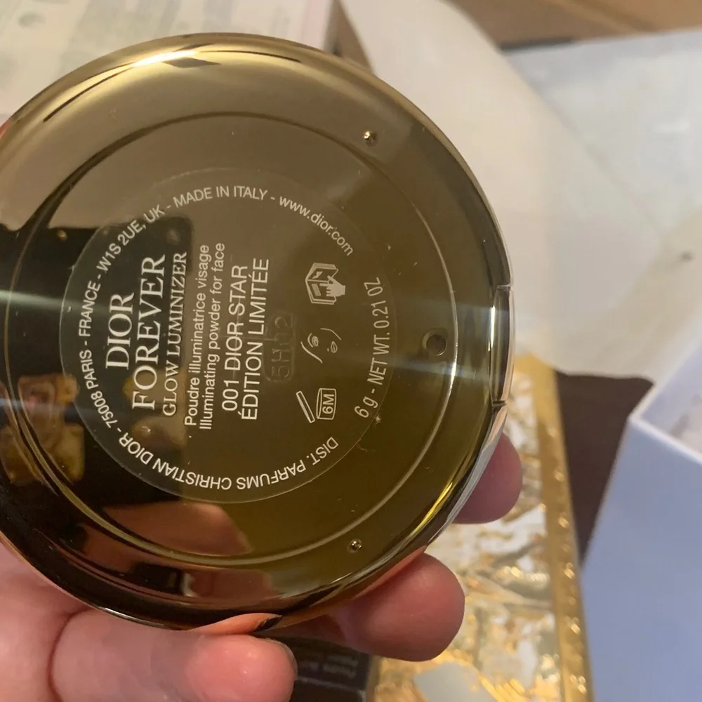 Dior Gold Compact with White Accents, golden, must have!Brand new,luminizer